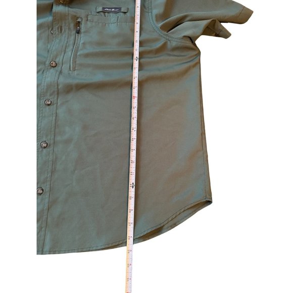 Mens EDDIE BAUER Duck Green Tech Woven Moisture Wicking UPF 40 Shirt XXL 2X | F1 - Picture 6 of 7